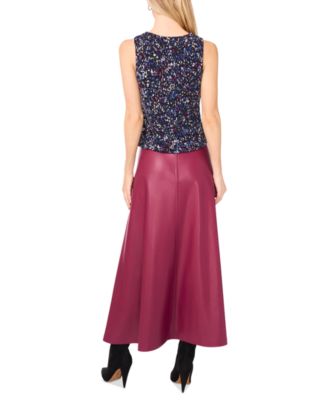 Women's Sleeveless Rouched Blouse