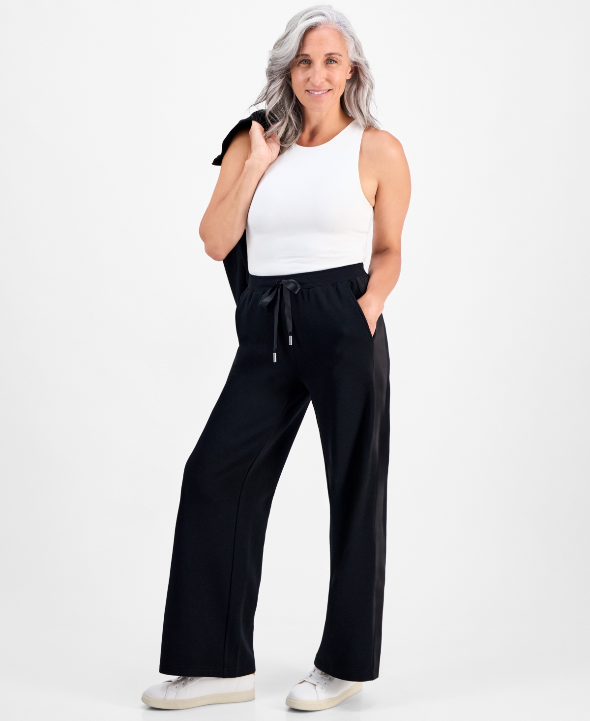 Style & Co Petite Cloud Fleece Sweatpants, Macy's Exclusive In Multi
