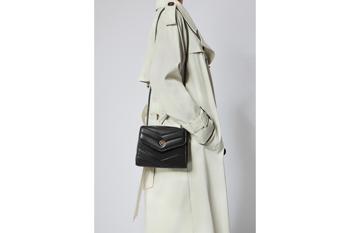 English Lady Bag Single-shoulder/Crossbody/Handheld Square Bag - Black