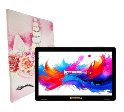 10.1"Octa Core 256GB Storage Android 15 Tablet with Unicorn Shape Case