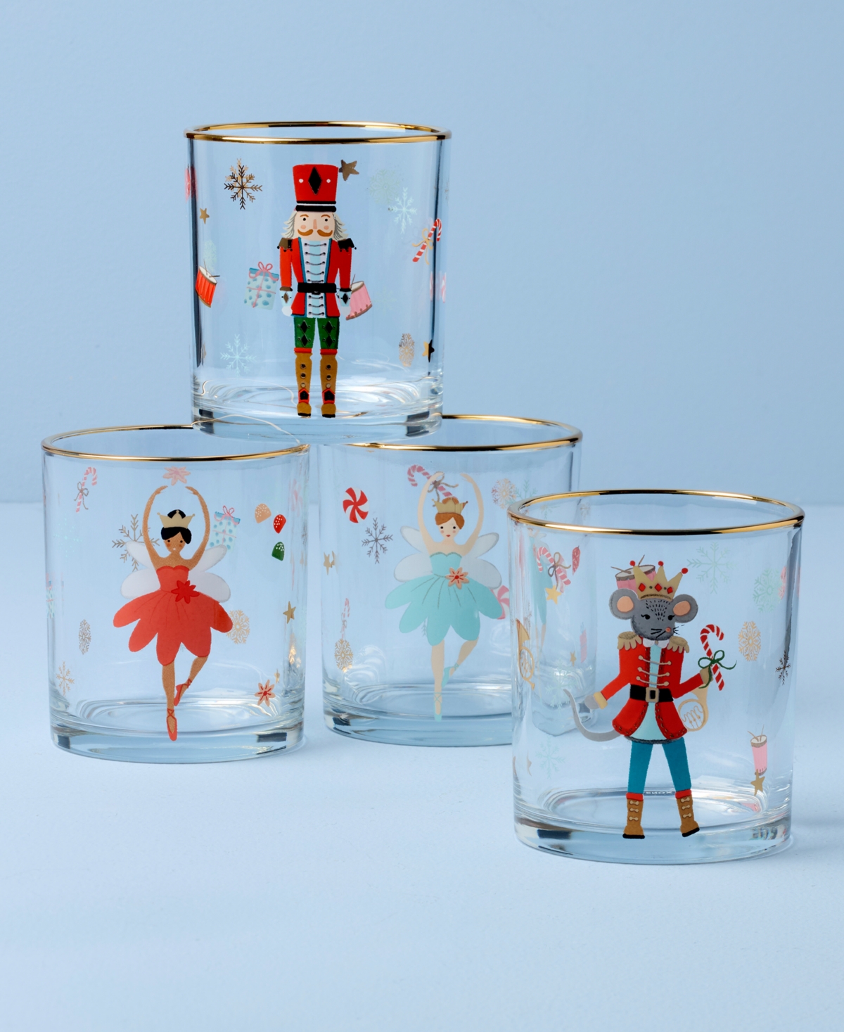 Lenox Nutcracker & Ballet Double Old Fashioned Glasses, Set Of 4