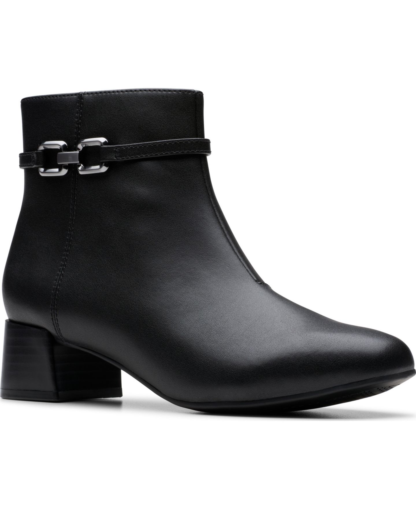Женские ботинки Clarks Iridessa Air Booties, цвет: Чёрный кожаный — фото 1