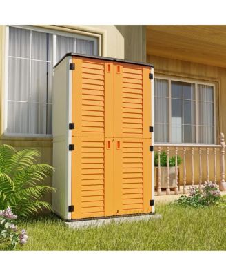 Outdoor Storage Shed with Sliding Door ,Double Cabinet