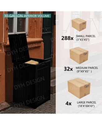 31 Gallon Resin Outdoor Patio Storage Deck Garden Storage Box with Side Handles