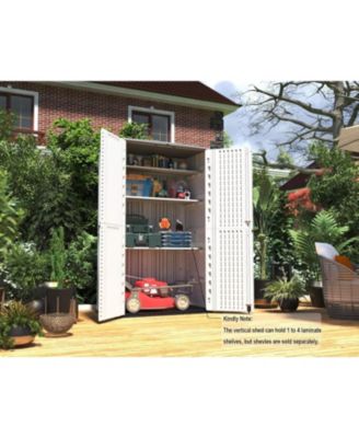 50 "W x 29" D x 79.53"H Outdoor Storage Shed with Sliding Door ,Double Cabinet