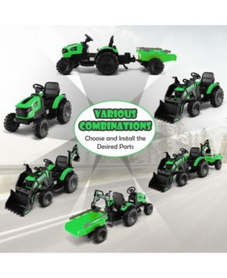 12V 3 in 1 Kids Ride On Excavator with Shovel Bucket and Music