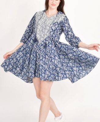 Women's Embroidered Hoodie Mini Dress