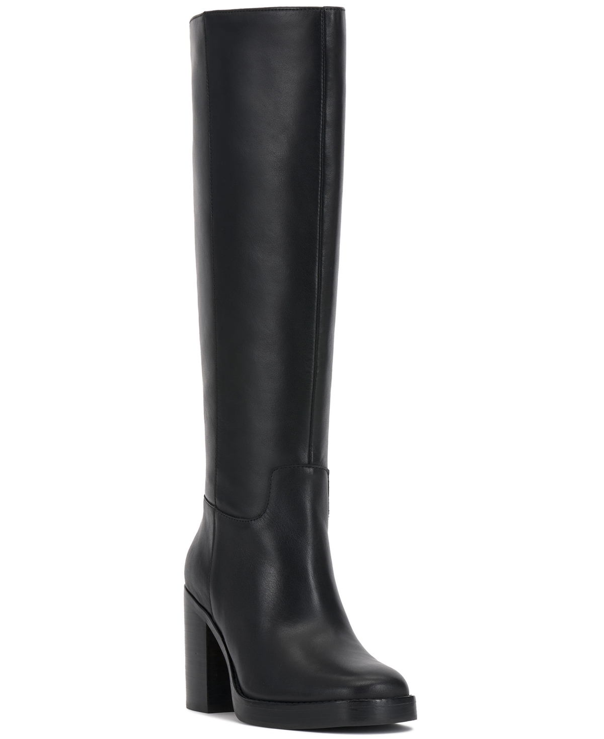 Women's Gibi Extra-Wide-Calf Platform Knee-High Boots - Soft Buff Leather