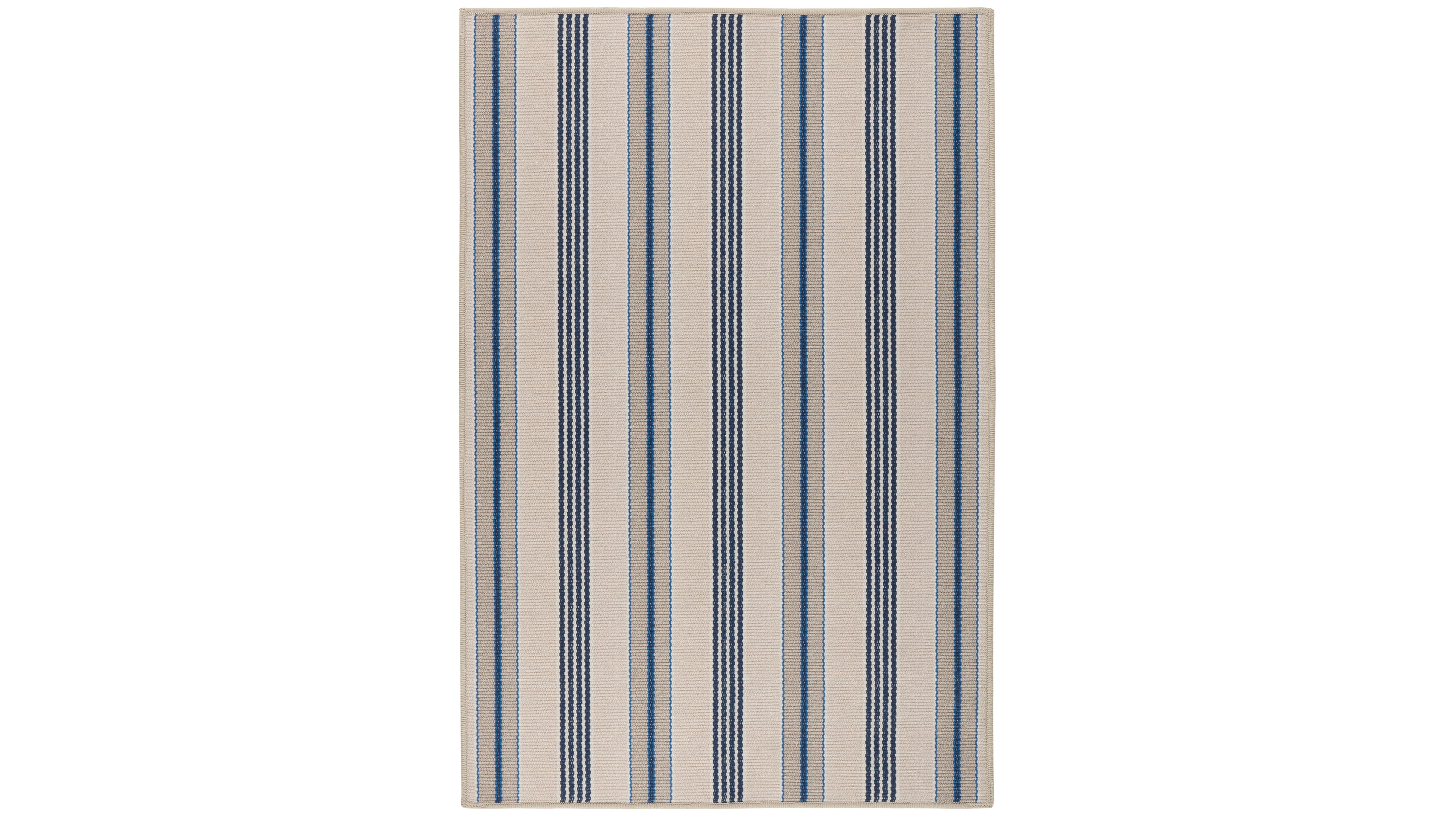 Dash and Albert Rugs by Annie Selke Nimes Ticking Machine Washable DA2059 4'x6' Area Rug