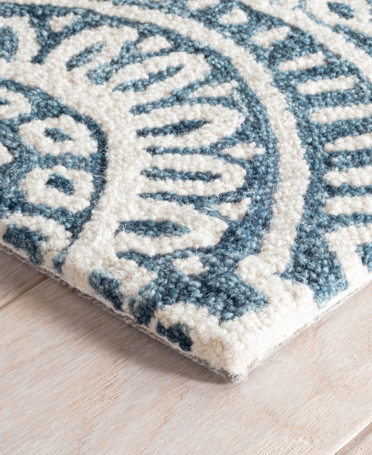 Dash And Albert Rugs By Annie Selke Temple Wool Da503 3'x5' Area Rug In Blue