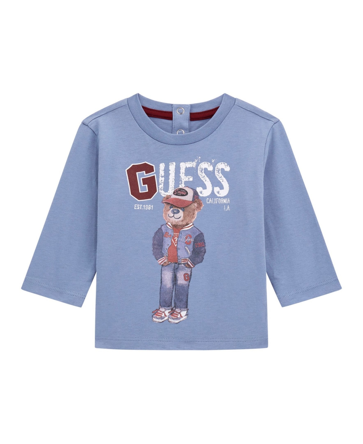 Guess Baby Boys Long Sleeve T-shirt In Blue