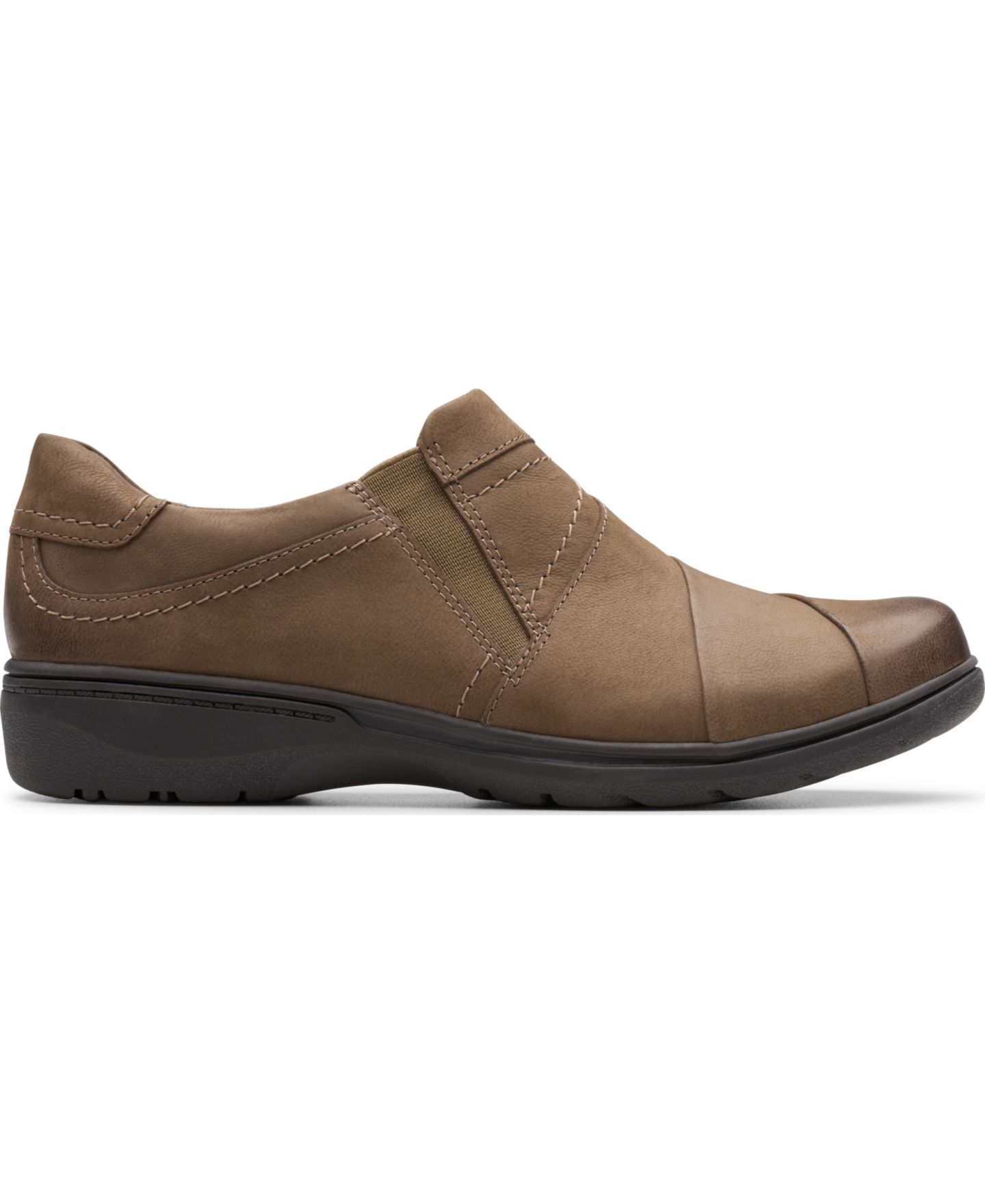 Женские туфли Clarks Carleigh Abby Slip On, цвет: Серо-бежевый нубуковый — фото 2