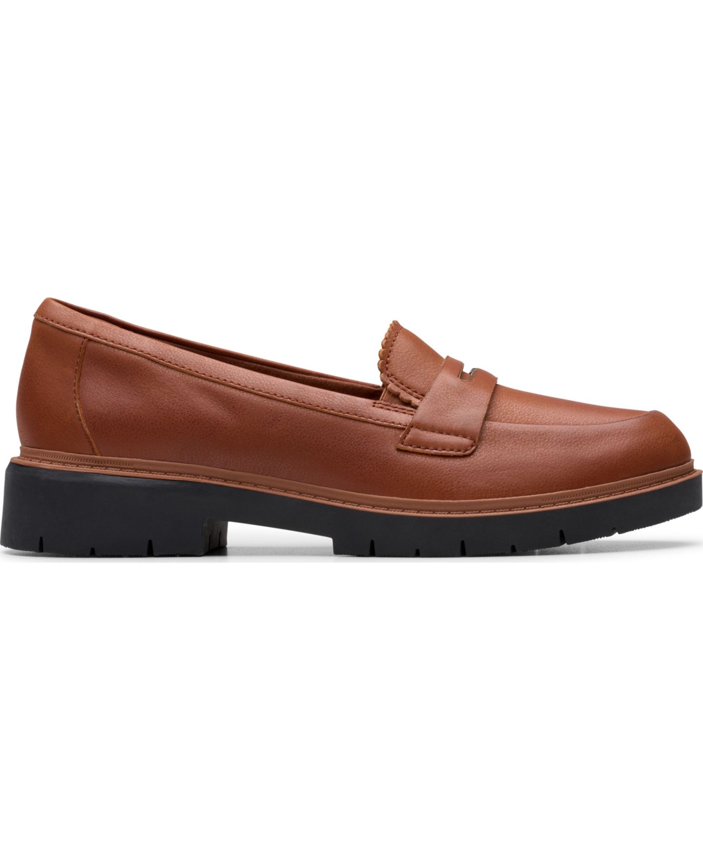 Женские туфли Clarks Westlynn Glow Slip-On, цвет: Рыжевато-коричневый кожаный — фото 2
