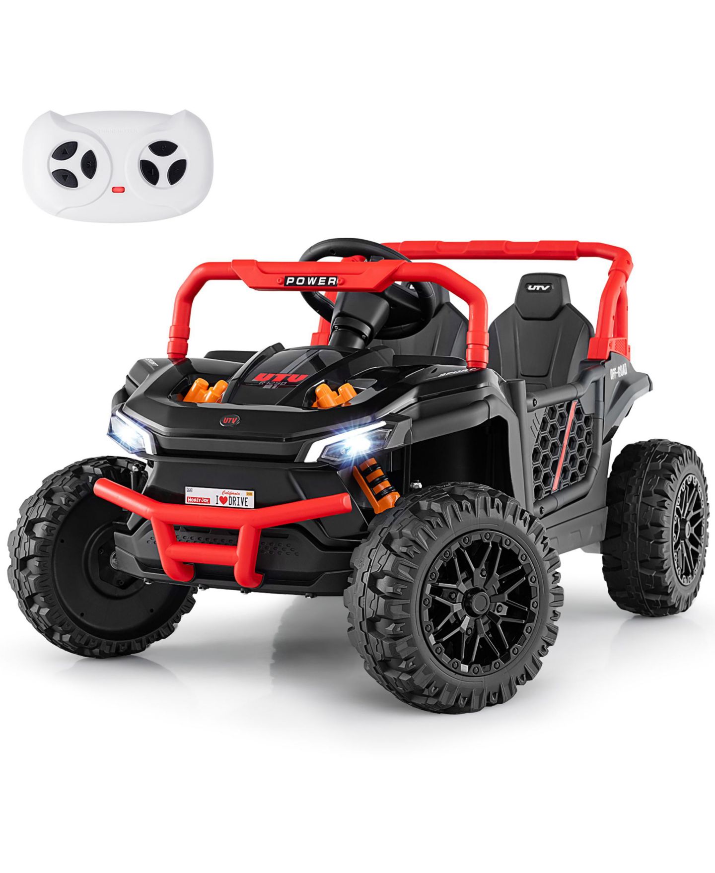 Детская игрушка Gymax 12V Kids Ride-On Truck with Parental Remote Control, 55 lbs, от 3 лет, цвет: Чёрный — фото 8
