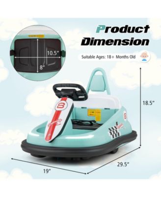 6V kids Ride-on Bumper Car with 360° Spinning and Dual Motors