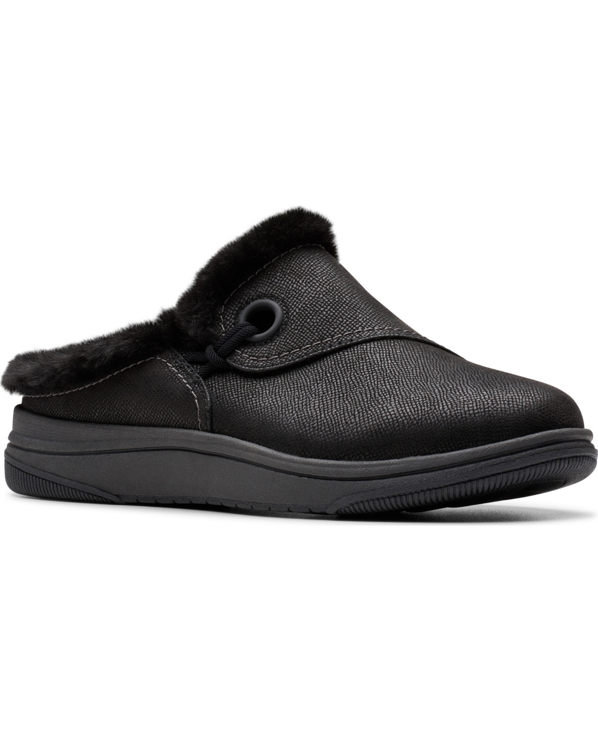 Clarks Women's Cloudsteppers Breeze Myth Round Toe Mules In Black