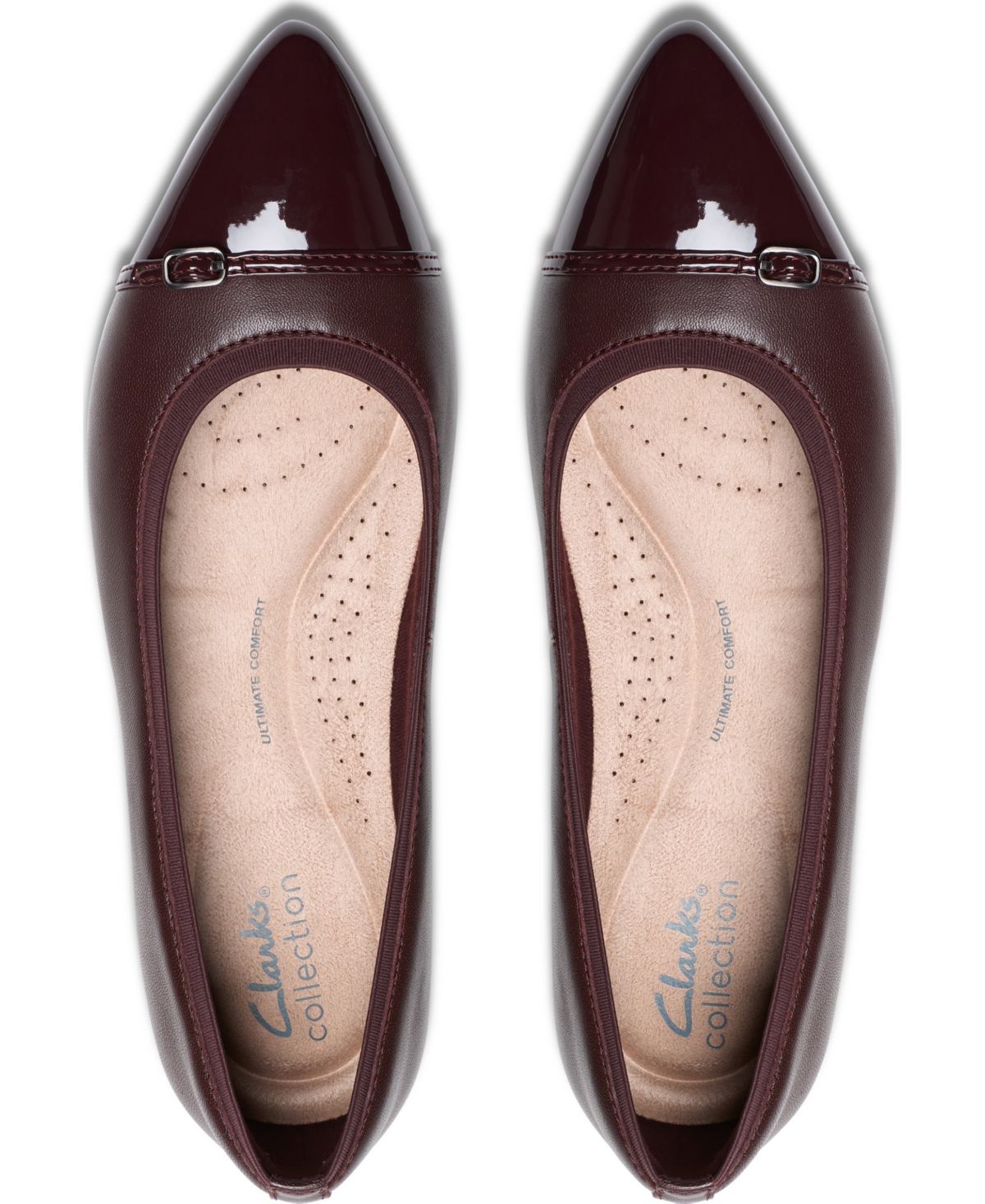 Clarks Women's Natalyn Dusk Pointed Toe Flats In Burgundy