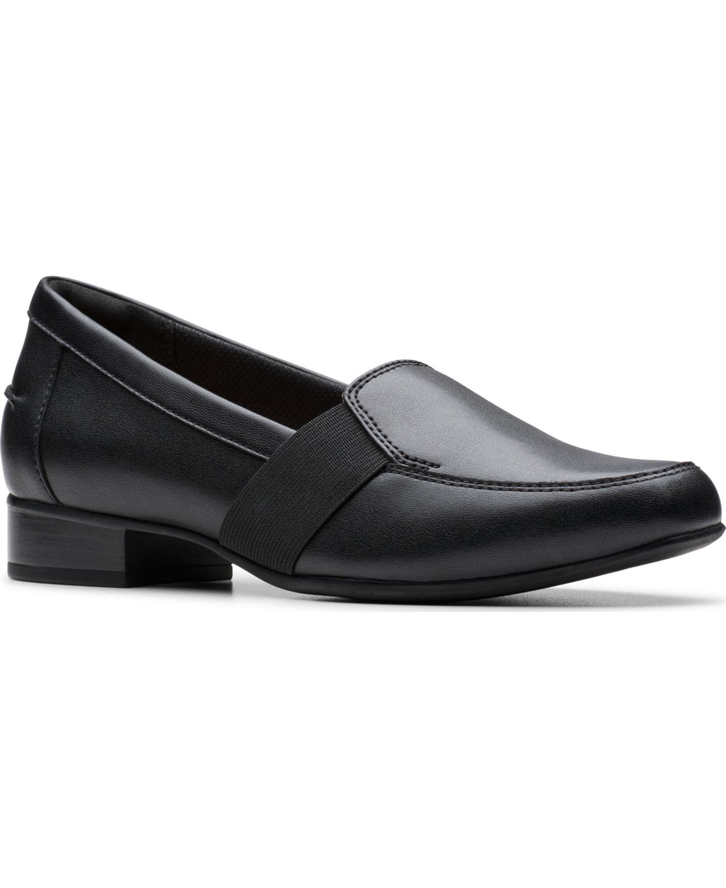 Женские туфли Clarks Juliet Beat Slip-On, цвет: Чёрный кожаный — фото 1