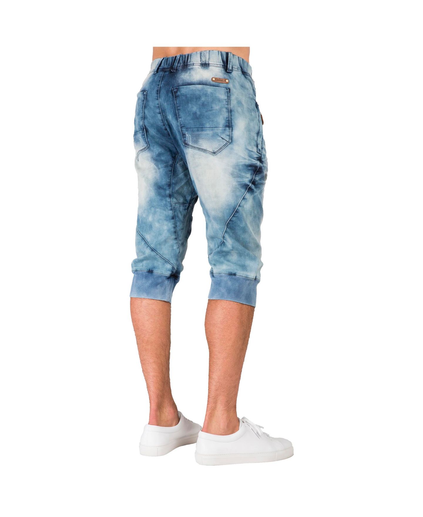Мужские шорты Level 7 Premium Knit Denim Jogger Capri, цвет: Синий — фото 2