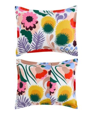 Ojakellukka Cotton Percale 3-Pc. Duvet Cover Set, Full/Queen