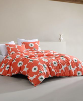 Unikko Cotton 3-Pc. Duvet Cover Set, Full/Queen