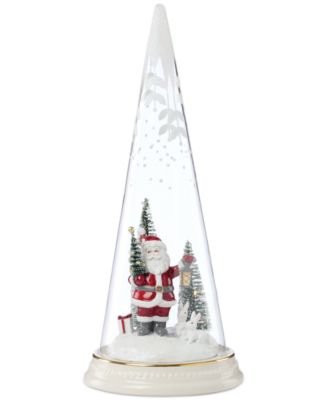 Lenox Merry & Magical Light-Up Santa with Lantern Figurine - Macy's