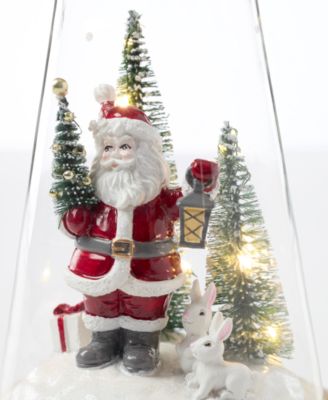 Merry & Magical Light-Up Santa with Lantern Figurine