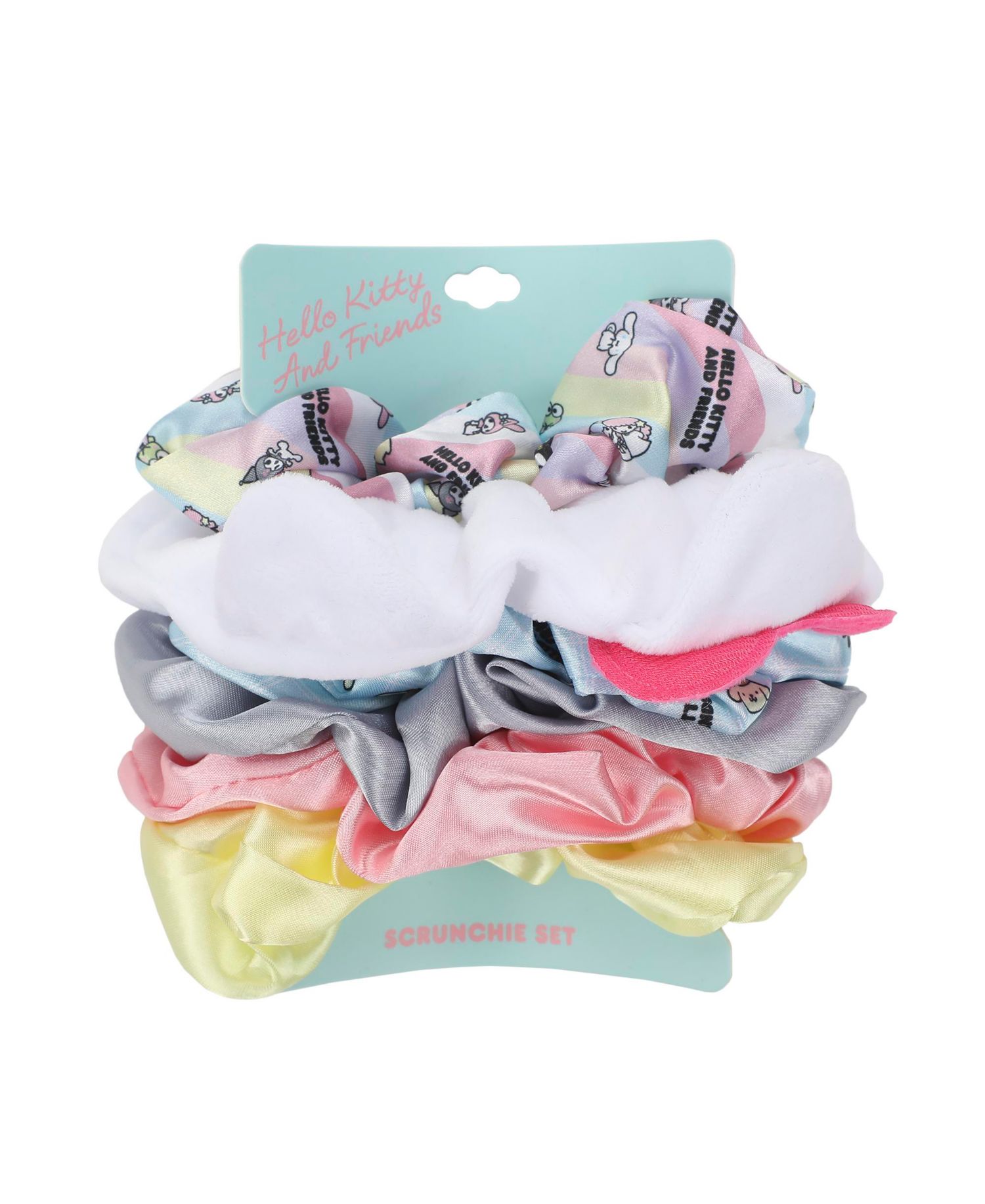and Friends Printed Fabric Hair Scrunchies (6-Piece Set)