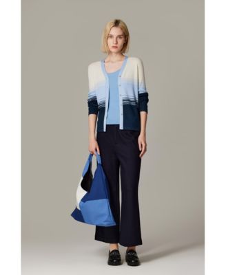 Women's Lurex Wool Cardigan | Metallic Button Up V Neck Sweater | Ultra Soft Ribbed Shimmer Knit | Machine Washable Cardigan Sweaters