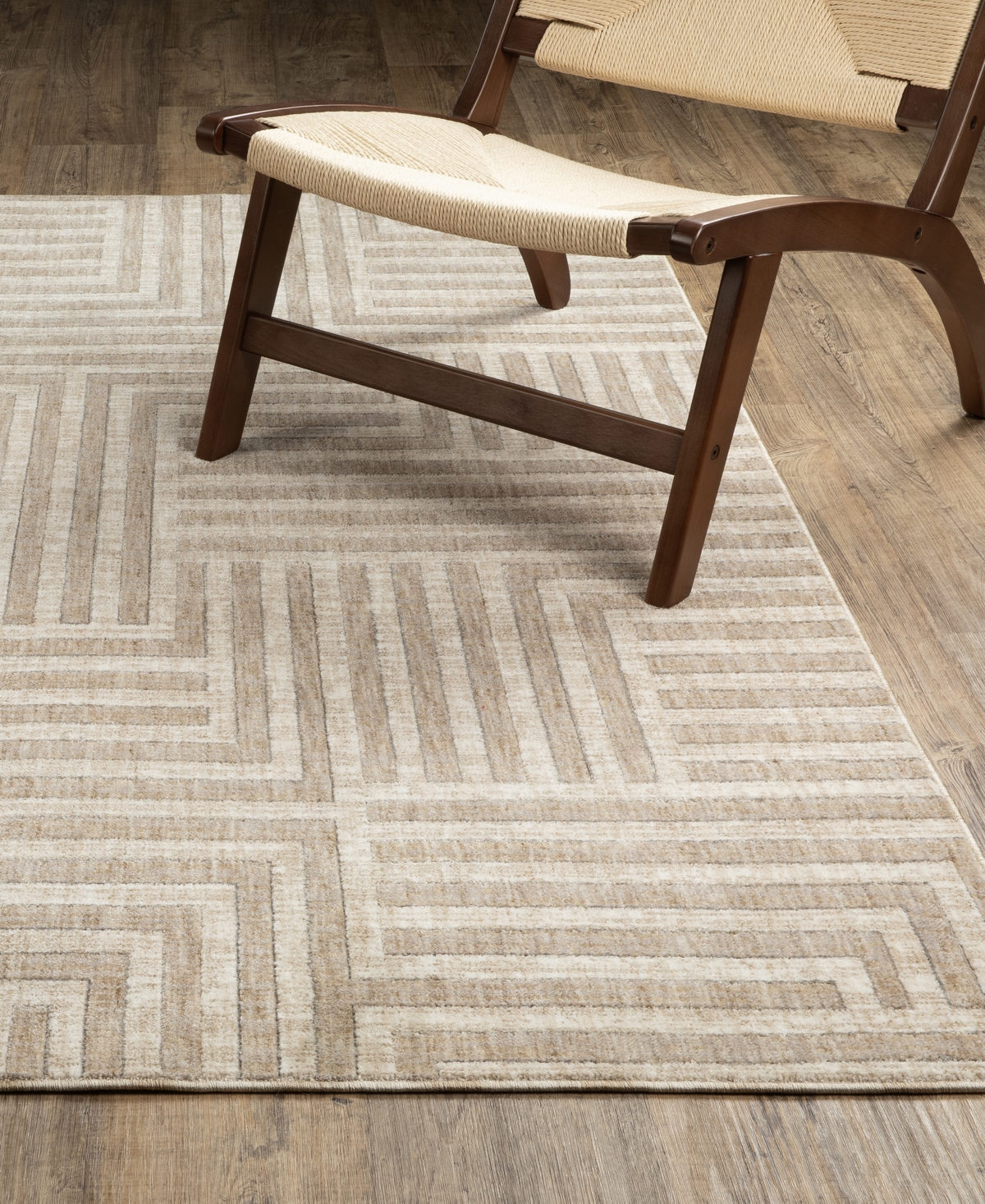 Oriental Weavers Hunter Hnt03 2'3"x7'6" Runner Area Rug In Neutral