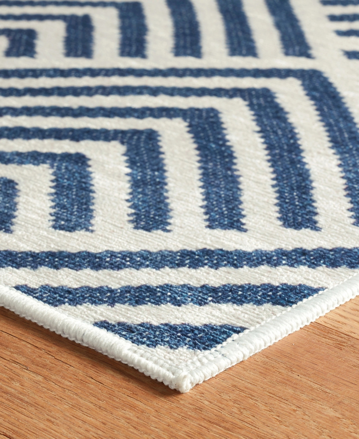 Dash And Albert Rugs By Annie Selke Cleo Machine Washable Da2168 4'x6' Area Rug In Blue