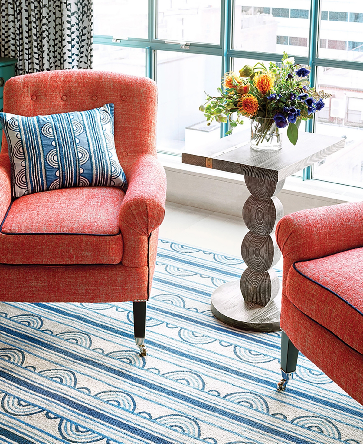 Dash And Albert Rugs By Annie Selke Button Da1985 9'x12' Area Rug In Blue
