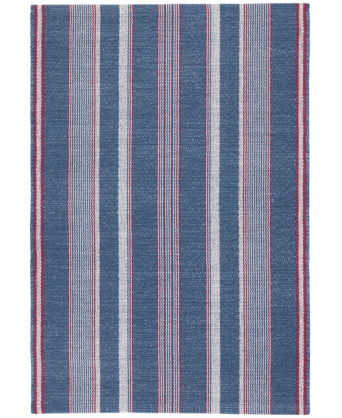 Dash And Albert Rugs By Annie Selke Camden Stripe Da1957 5'x8' Area Rug In Blue