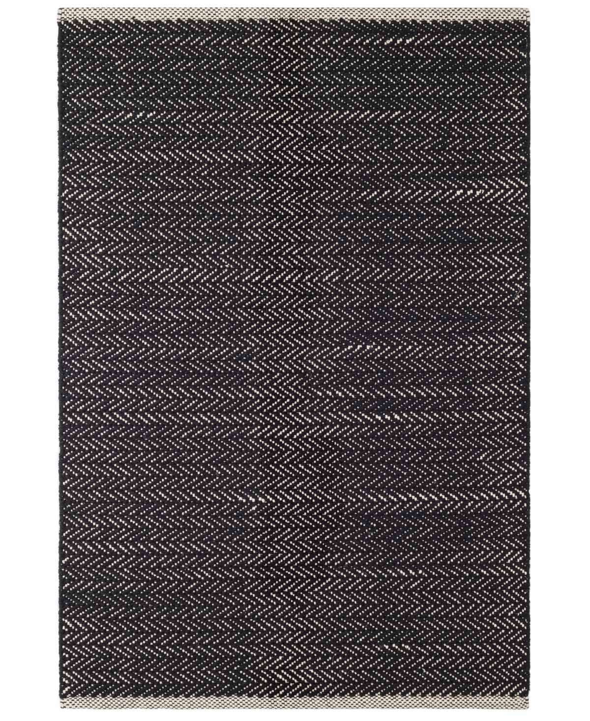 Dash And Albert Rugs By Annie Selke Herringbone Cotton Da970 10'x14' Area Rug In Black