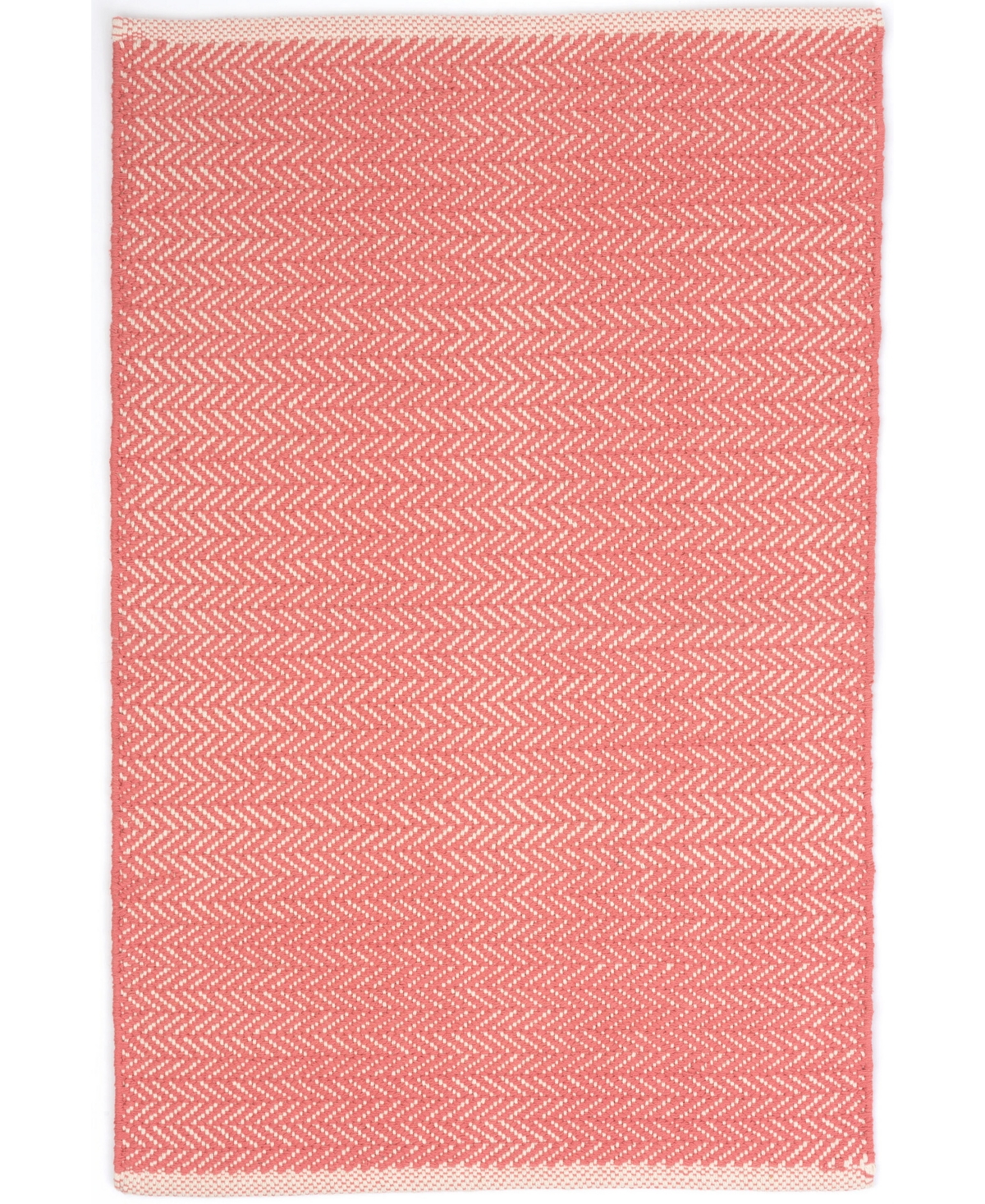 Dash And Albert Rugs By Annie Selke Herringbone Cotton Rda420 9'x12' Area Rug In Pink