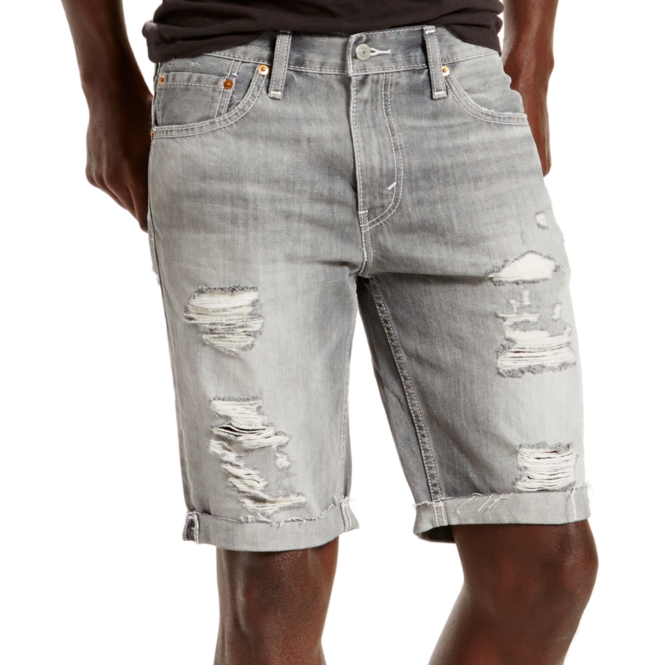 Levis® Mens 511 Slim Fit Goodlands Grey Cutoff Ripped Jean Shorts