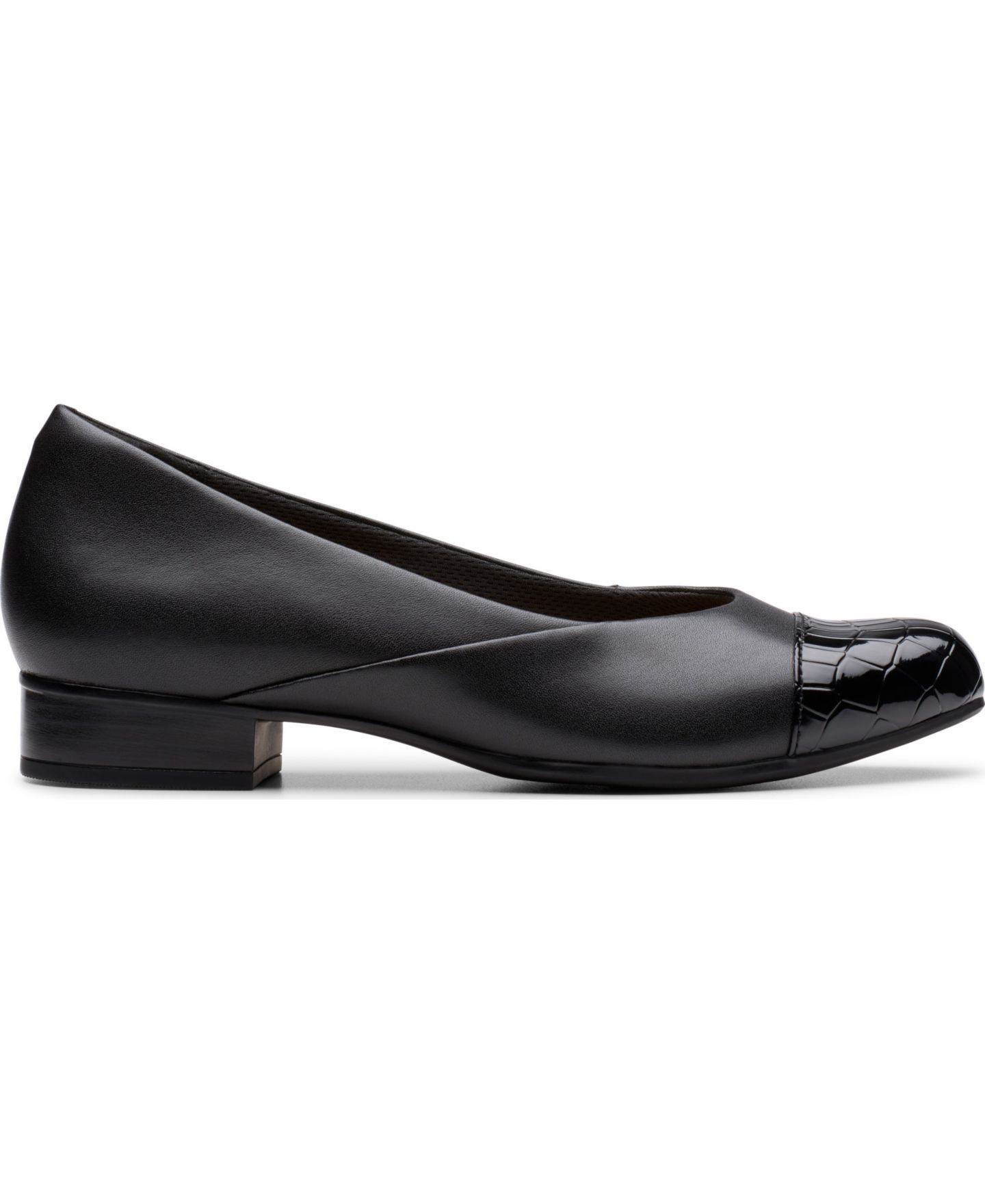 Женские балетки Clarks Juliet Rise без застёжки, цвет: Чёрный кожаный — фото 2