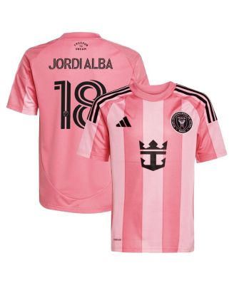 adidas - Big Boys and Girls Jordi Alba Light Pink Inter Miami CF 2025 Euforia Replica Player Jersey