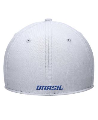 Men's White Brazil National Team Rise Swoosh Performance Flex Hat