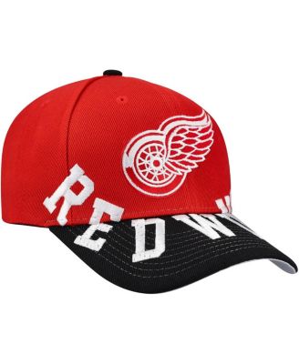 Men's Red/Black Detroit Red Wings Under Arch Two-Tone Pro Crown Snapback Hat
