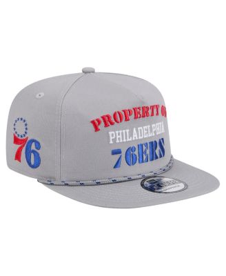 New Era - Men's Gray Philadelphia 76ers Throwback Property Of Golfer Snapback Hat