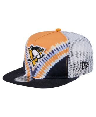 New Era - Men's&nbsp; Black/Gold Pittsburgh Penguins Throwback V-Dye Adjustable Golfer Hat