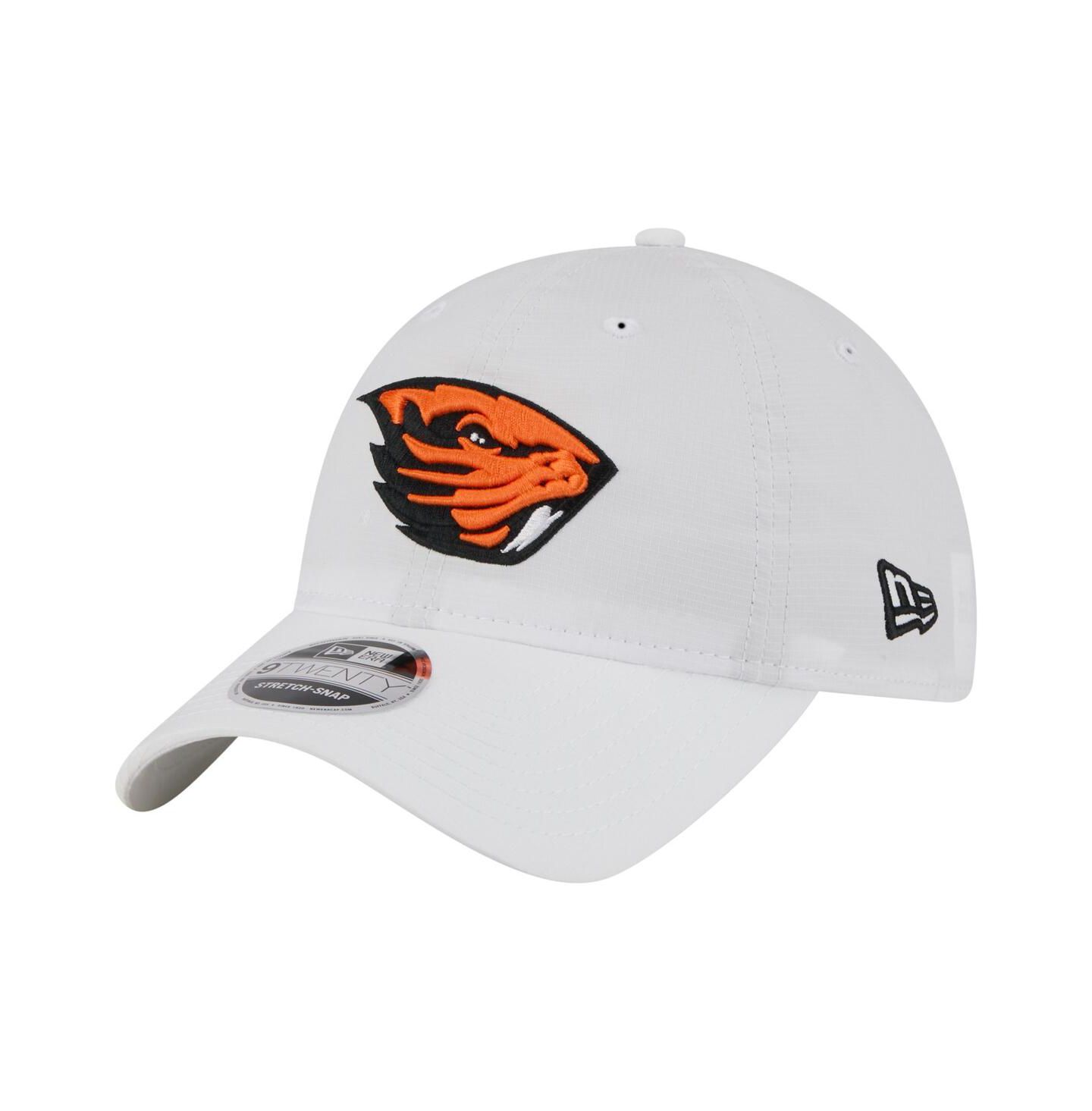 Мужская кепка New Era White Oregon State Beavers Active Ripstop 9TWENTY Adjustable Hat — фото 1