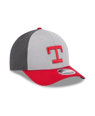 Men's Gray/Red Texas Rangers 2025 Batting Practice 9FORTY M-Crown Adjustable Hat