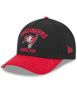 New Era - Big Boys and Girls Black/Red Tampa Bay Buccaneers 2025 NFL Draft 9FORTY A-Frame M-Crown Adjustable Hat