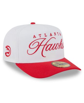 New Era - Men's White/Red Atlanta Hawks 2025 NBA Draft A-Frame 59FIFTY Fitted Hat