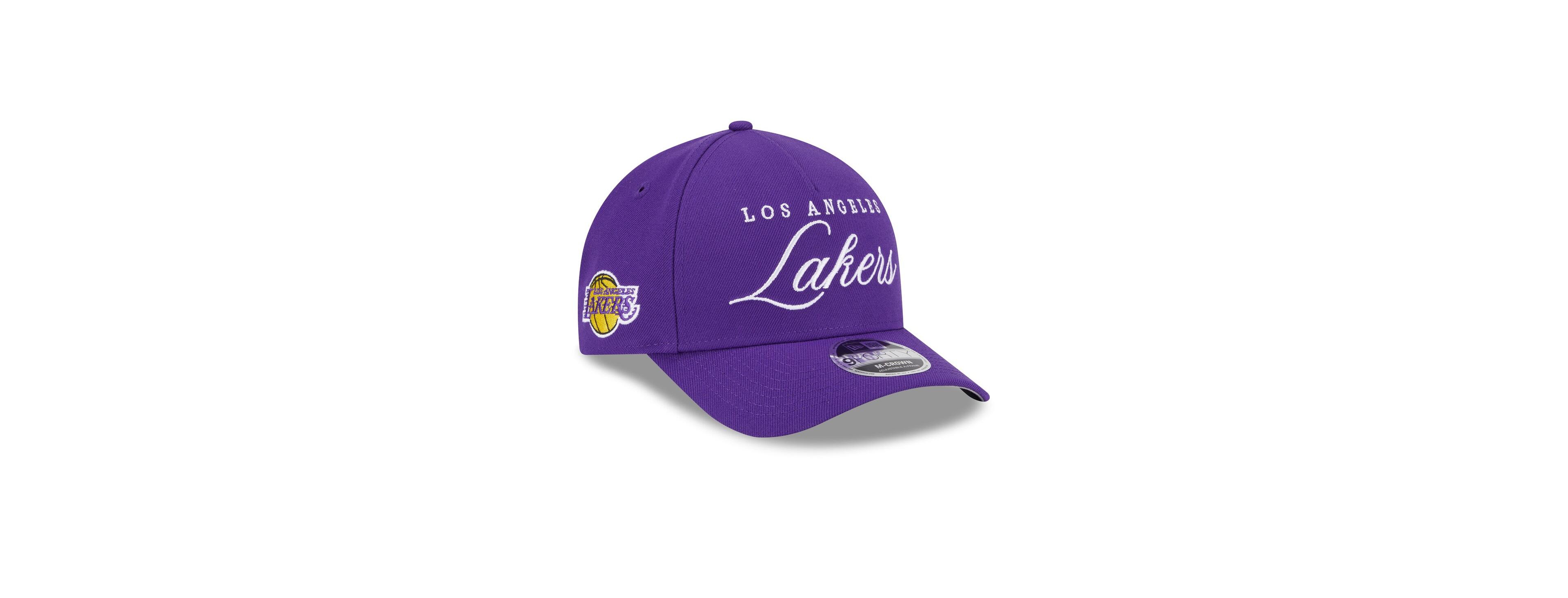 New Era Men's Purple Los Angeles Lakers 2025 Nba Draft M-Crown A-Frame 9FORTY Adjustable Hat