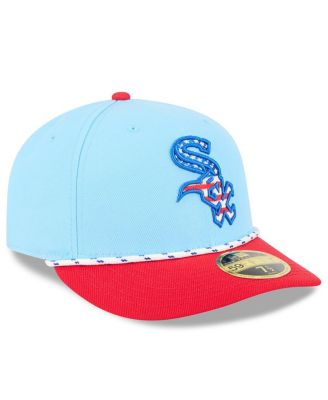 Men's Light Blue/Red Chicago White Sox 2025 Fourth of July Low Profile 59FIFTY Fitted Hat