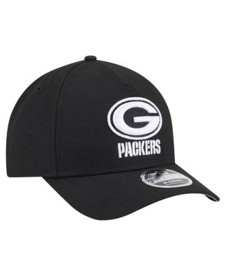 Men's Black Green Bay Packers Team Collection 9FORTY M-Crown A-Frame Adjustable Hat