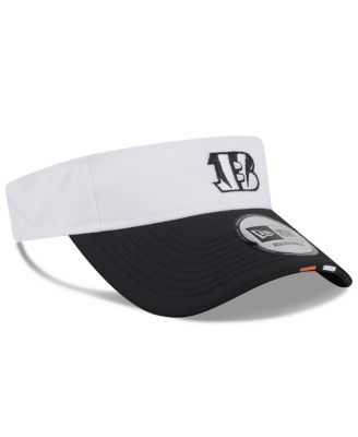 Men's White/Black Cincinnati Bengals 2025 NFL Training Camp Adjustable Visor Hat